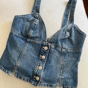 Medium Zara Blue Denim‎ Corset